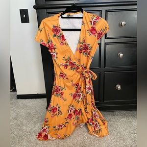 Floral wrap dress